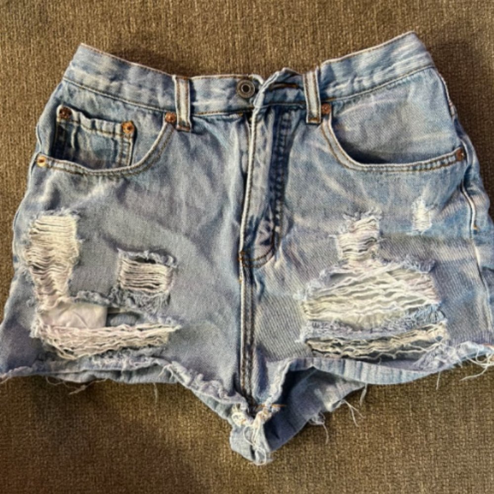 Signature8 Ripped Jean Shorts